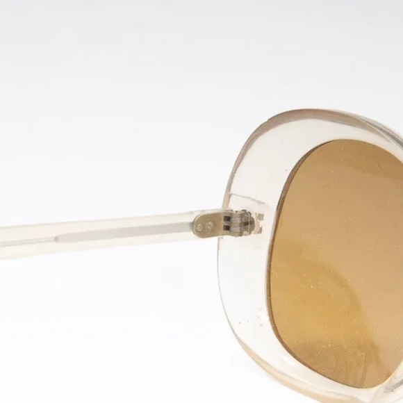 SALE 🍸Vintage French 1980s Soft Champagne tone Translucent Bubble Eye Sunglasses - Picture 6 of 6